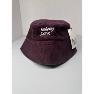 NWT Zara Anonymous Destiny purple bucket hat